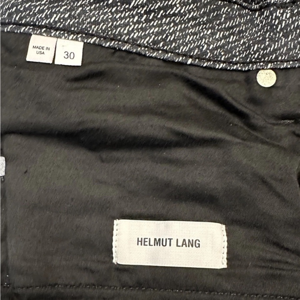 HELMUT LANG Sediment Printed Cropped Denim Jeans Women’s Size 30 Ankle Zip - Picture 6 of 13